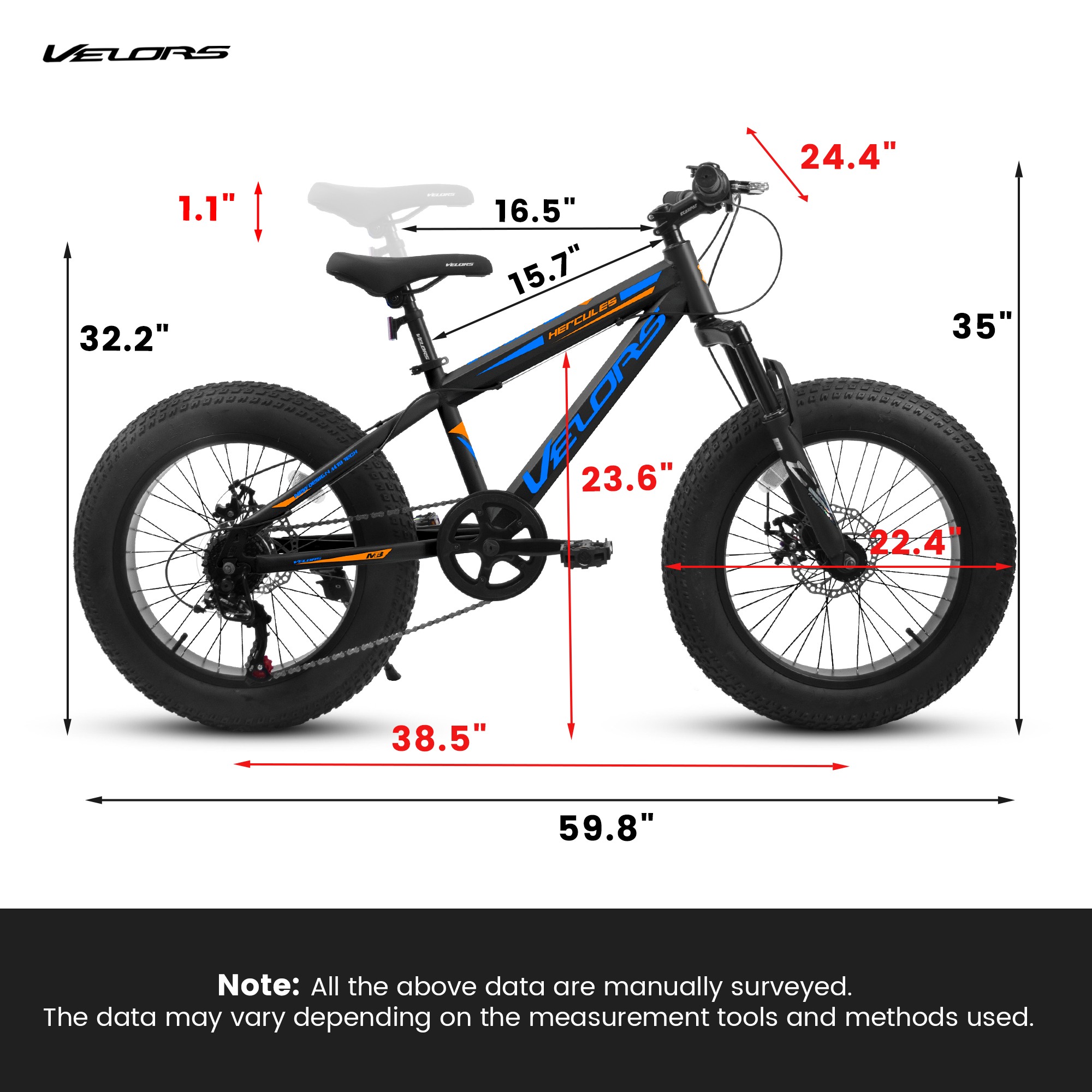 E-CARPAT V20235 20 Inch Fat Tire Bike