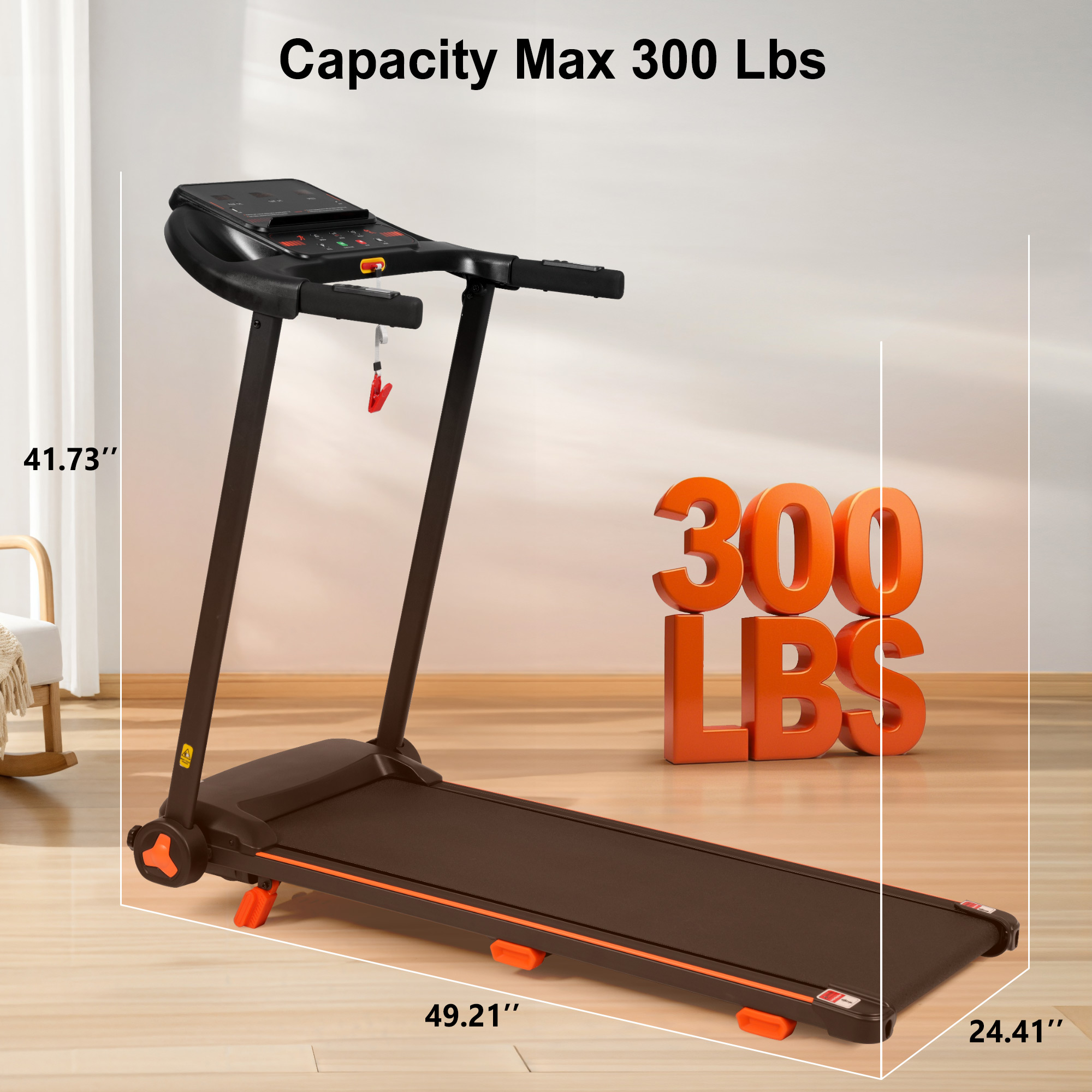 2.5HP Quiet Folding Treadmill