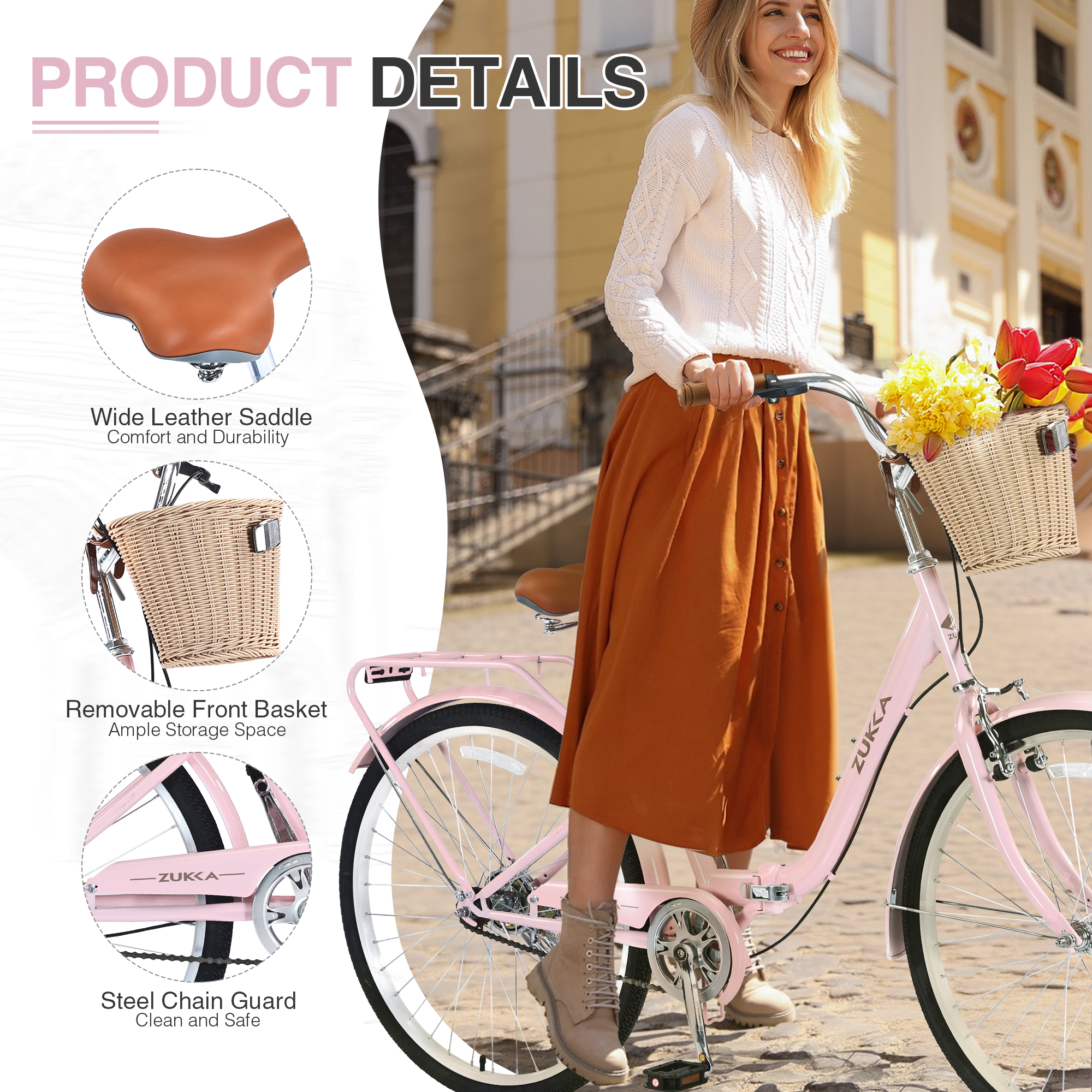 ZUKKA 26 inch Folding Lady Bike