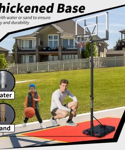 Height Adjustable Basketball Hoop with Stable Base and Wheels