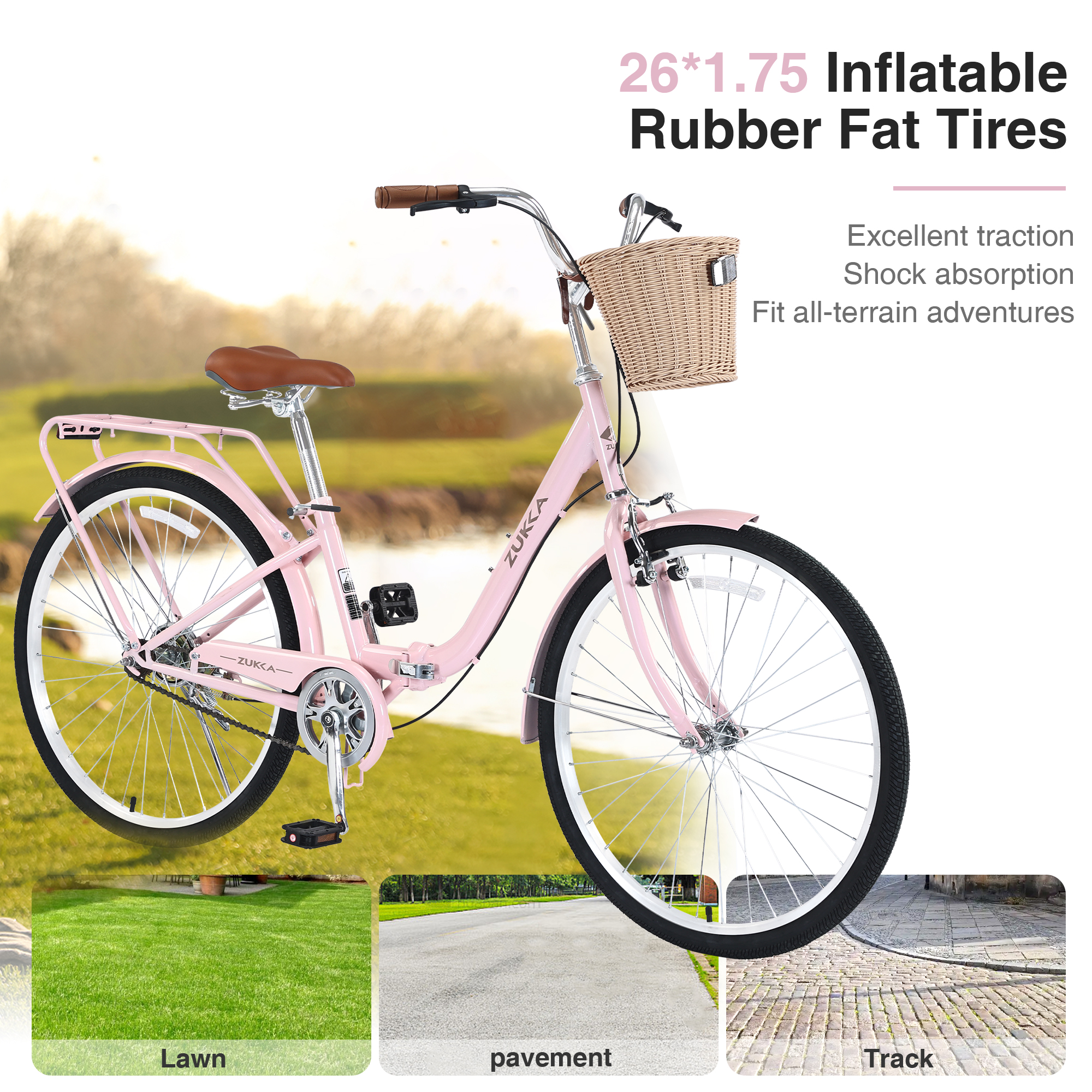 ZUKKA 26 inch Folding Lady Bike