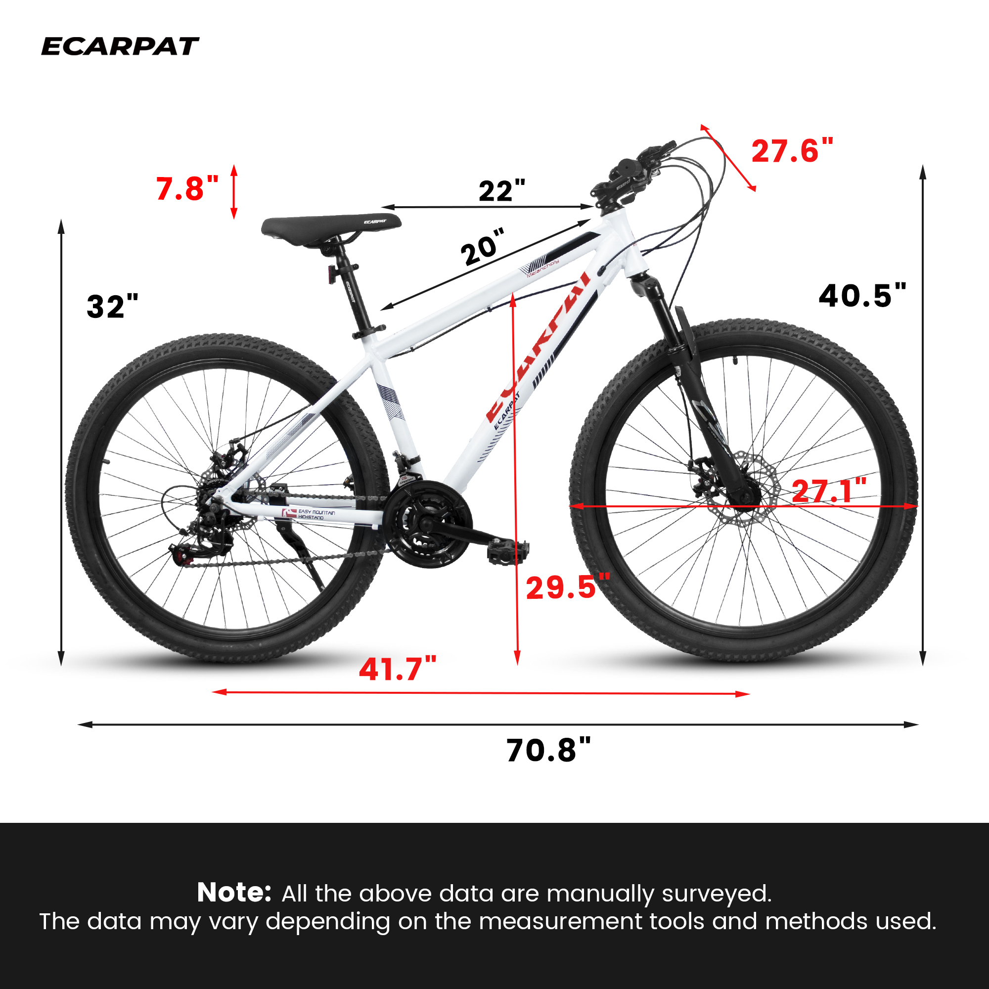 E-CARPAT A27366 27 Inch Mountain Bike