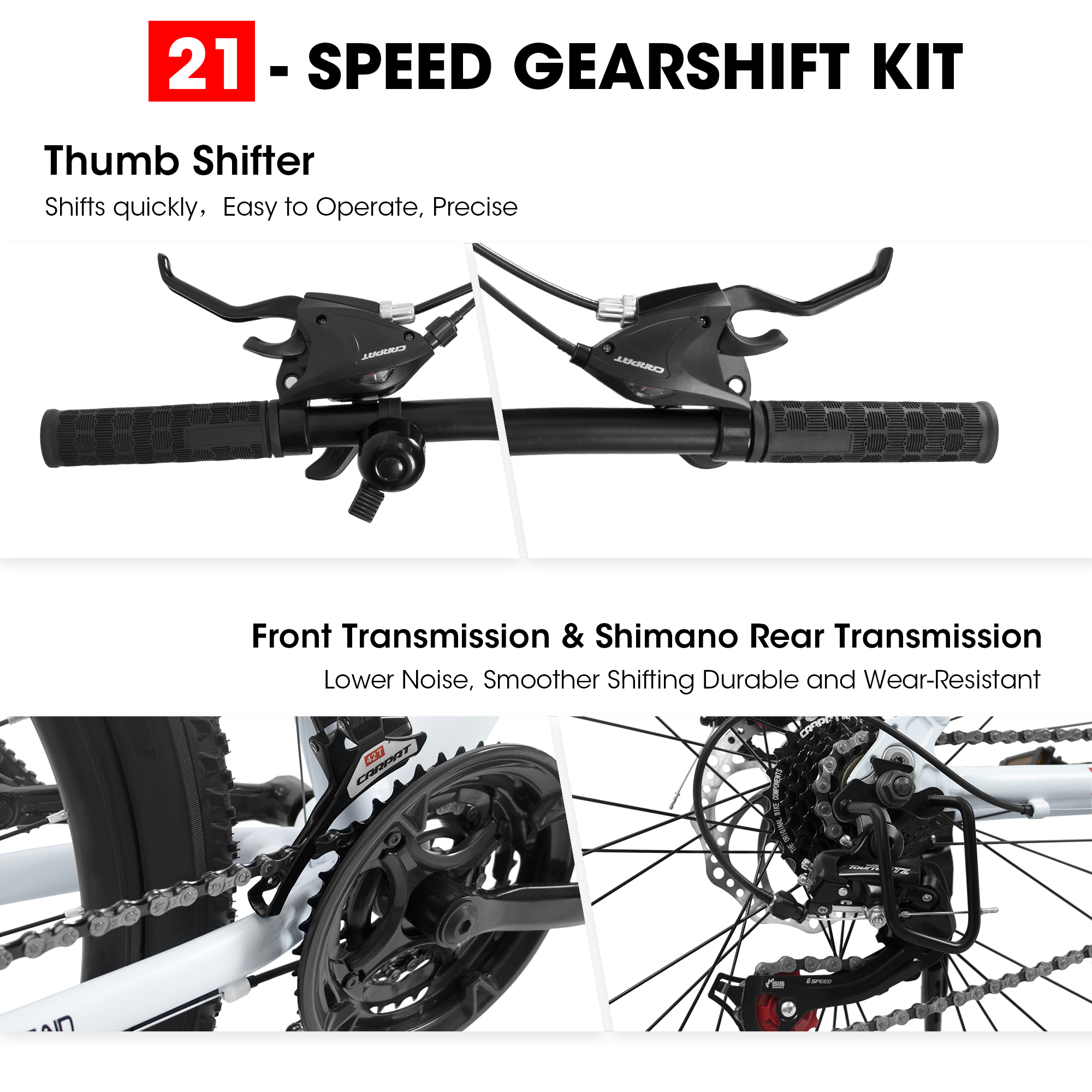 E-CARPAT A27366 27 Inch Mountain Bike