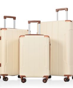 3 Piece Luggage Set, Hard Shell ABS Suitcases