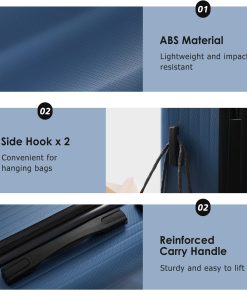 3 Piece Luggage Set with Spinner Wheels and TSA Lock