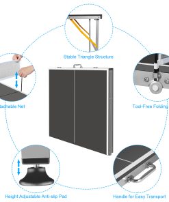 6FT Black Mid-Size Table Tennis Table