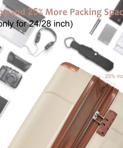 3 Piece Luggage Set, Hard Shell ABS Suitcases