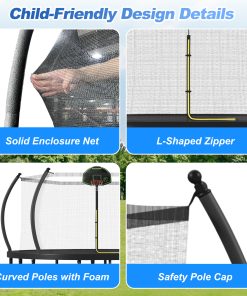 12FT Trampoline with Basketball Hoop