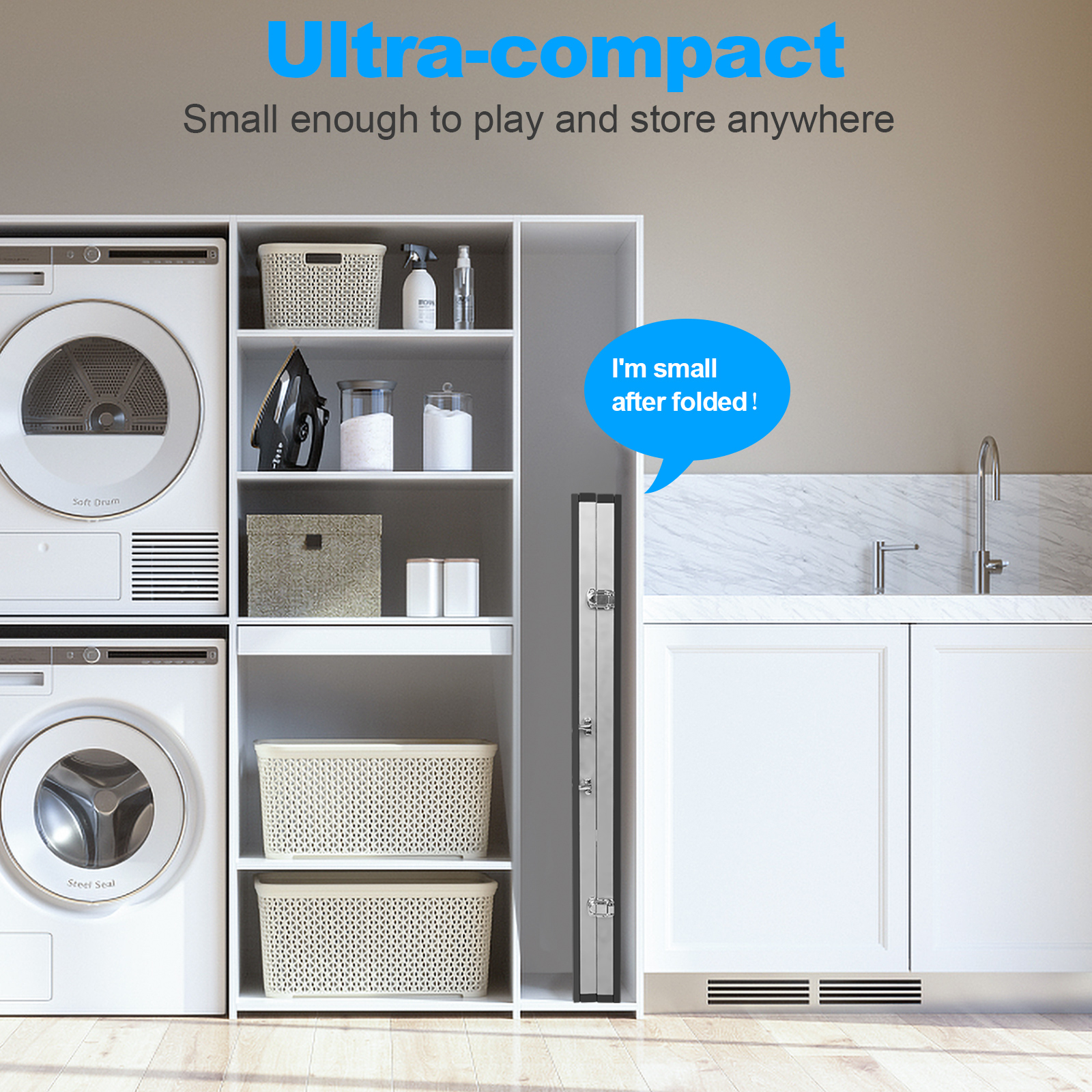 6FT Black Mid-Size Table Tennis Table