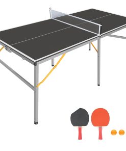 6FT Black Mid-Size Table Tennis Table