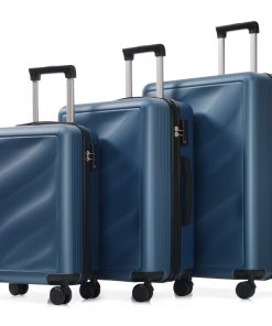 3 Piece Luggage Set with Spinner Wheels and TSA Lock