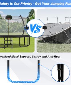 12FT Trampoline with Basketball Hoop