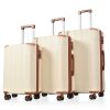 3 Piece Luggage Set, Hard Shell ABS Suitcases
