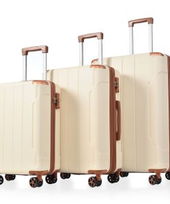 3 Piece Luggage Set, Hard Shell ABS Suitcases