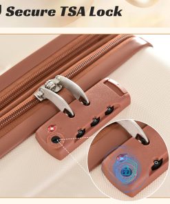 3 Piece Luggage Set, Hard Shell ABS Suitcases