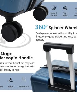 3 Piece Luggage Set with Spinner Wheels and TSA Lock
