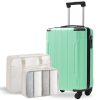 20-Inch Hardshell Carry-On Luggage, 2 Packing Cubes