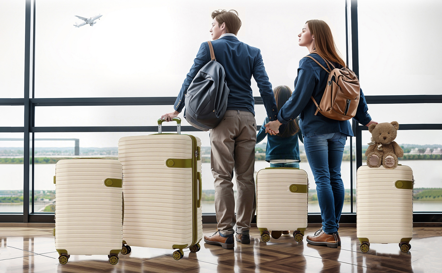 ABS Hard Shell Lightweight 4 Piece Luggage Set