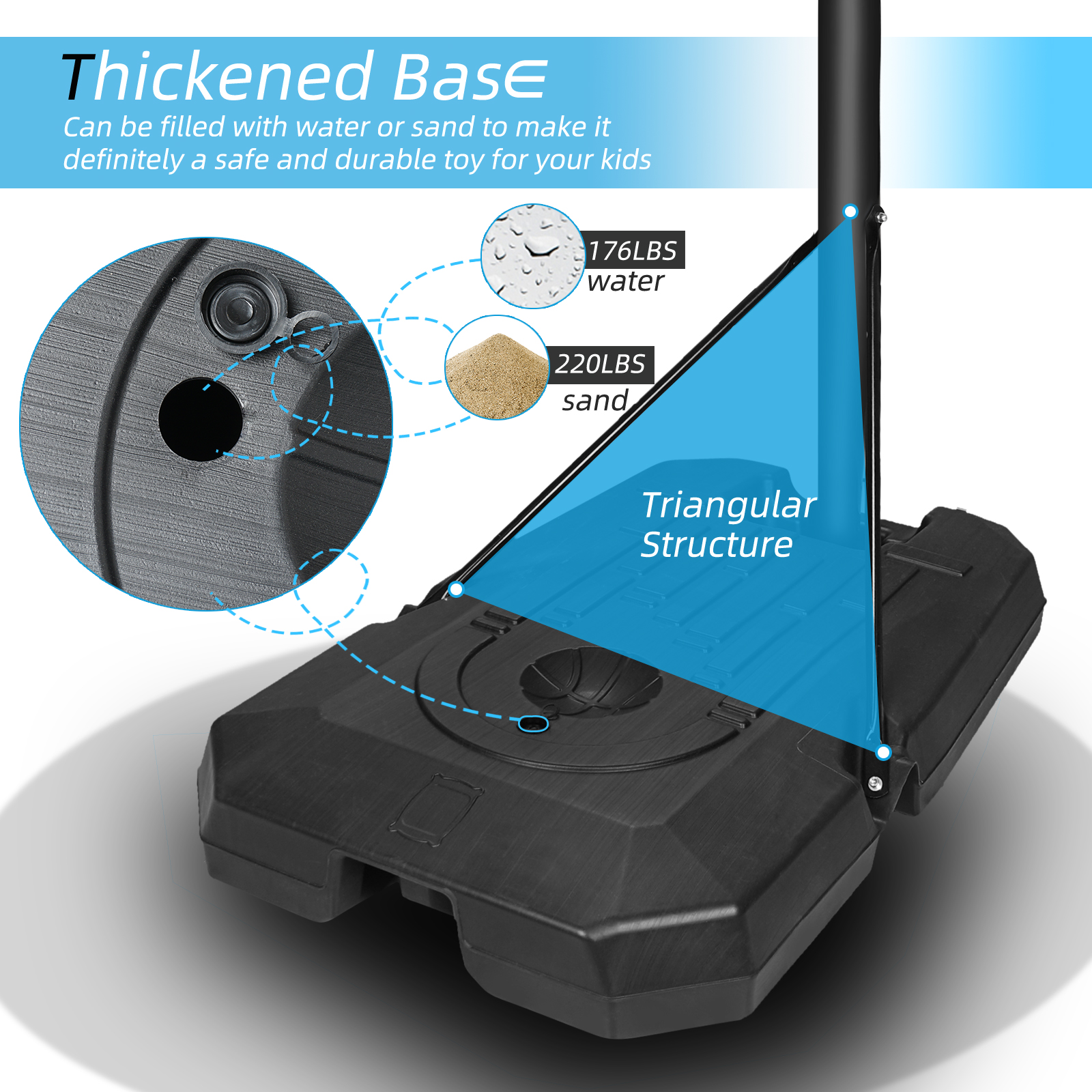 Height Adjustable Basketball Hoop Stand