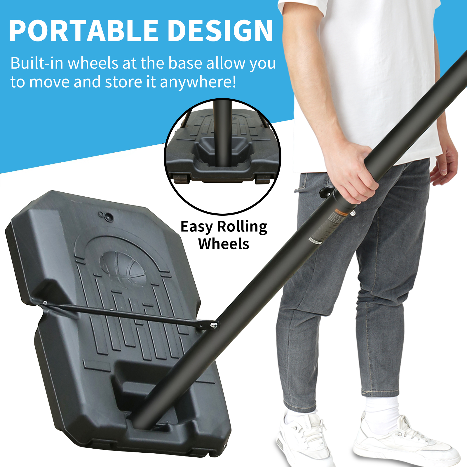 Height Adjustable Basketball Hoop Stand