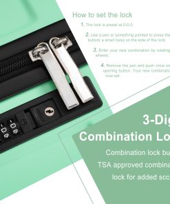 20-Inch Hardshell Carry-On Luggage, 2 Packing Cubes