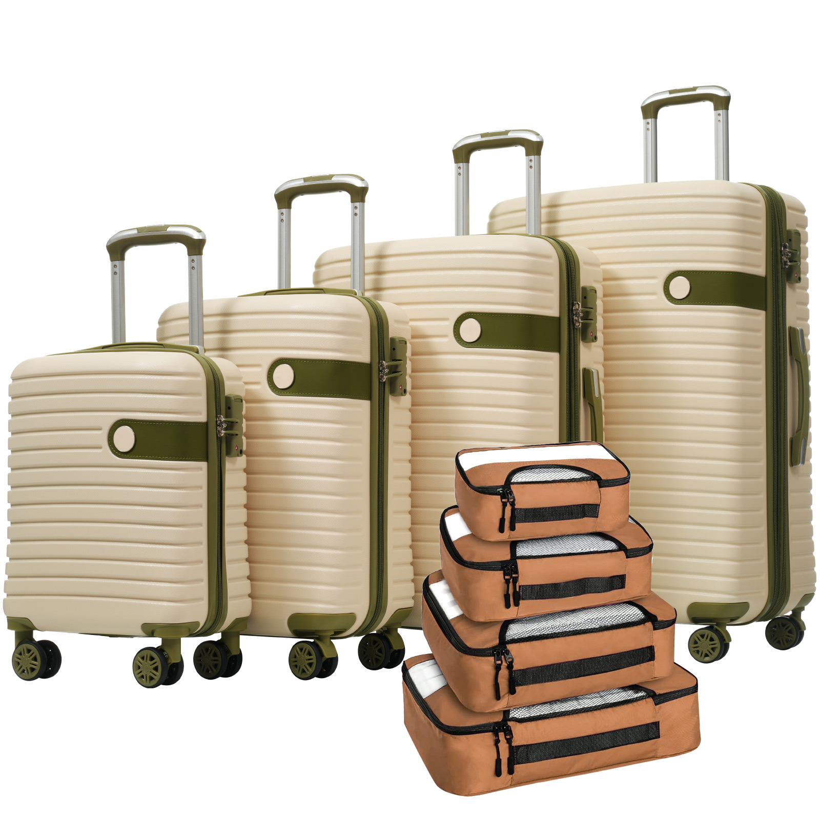 ABS Hard Shell Lightweight 4 Piece Luggage Set