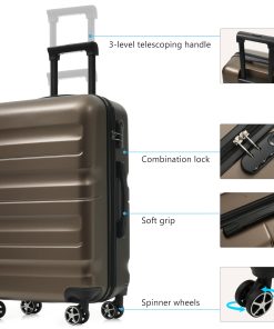 28 Inch Luggage, Hardshell ABS Suitcase With Spinner Wheels