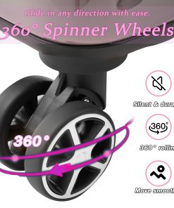 2 Piece Suitcase Set with Spinner Wheels