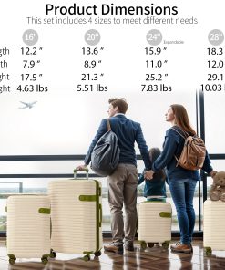 ABS Hard Shell Lightweight 4 Piece Luggage Set