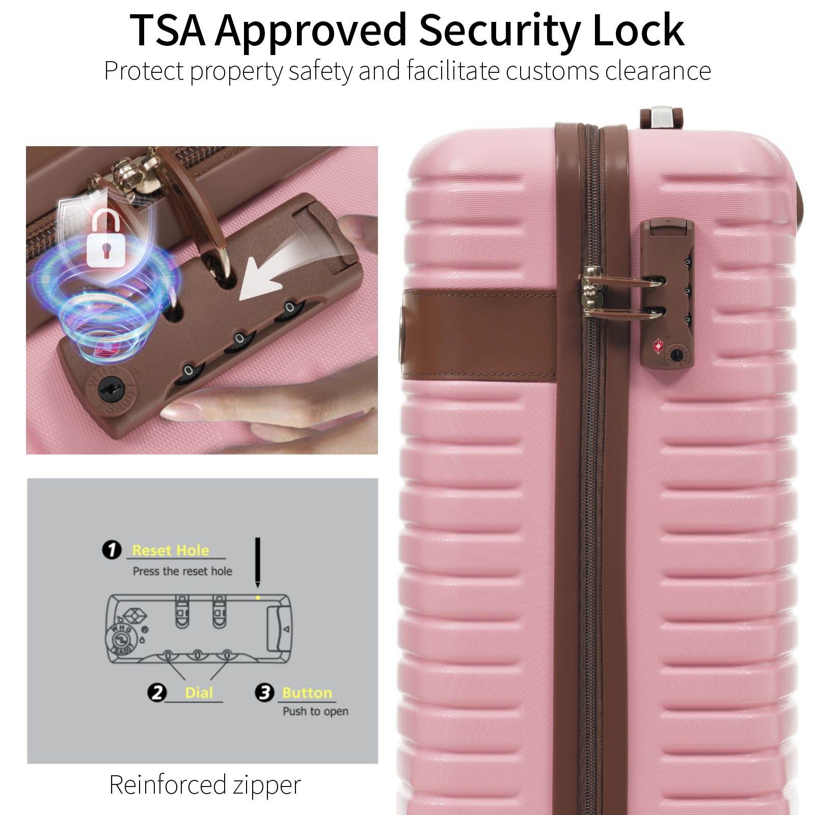 3 Piece Carry on Luggage Sets