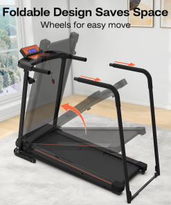 Portable Foldable Treadmill for Seniors with Optional APP Control