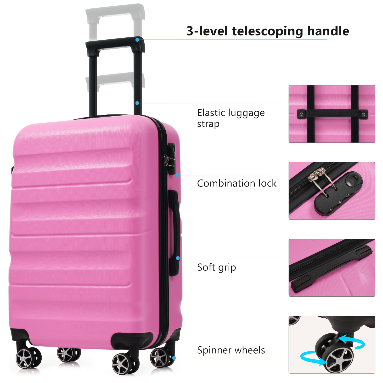 6-Piece ABS Hardshell Luggage Set