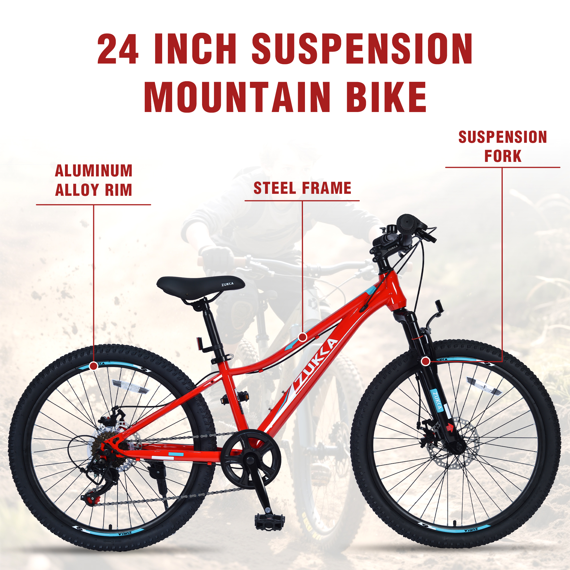 ZUKKA 24 inch Mountain Bike
