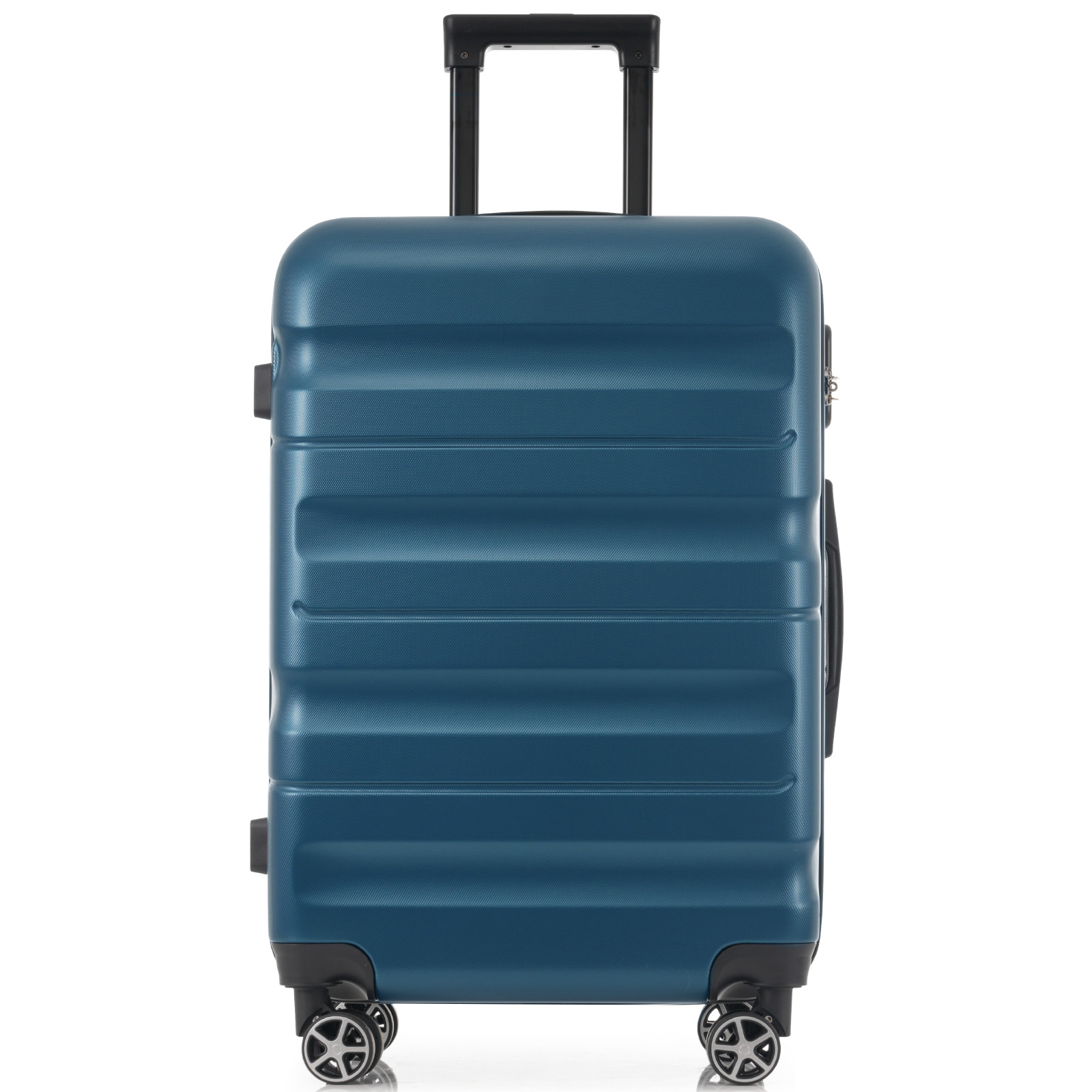 24-Inch Checked Suitcase with Spinner Wheels