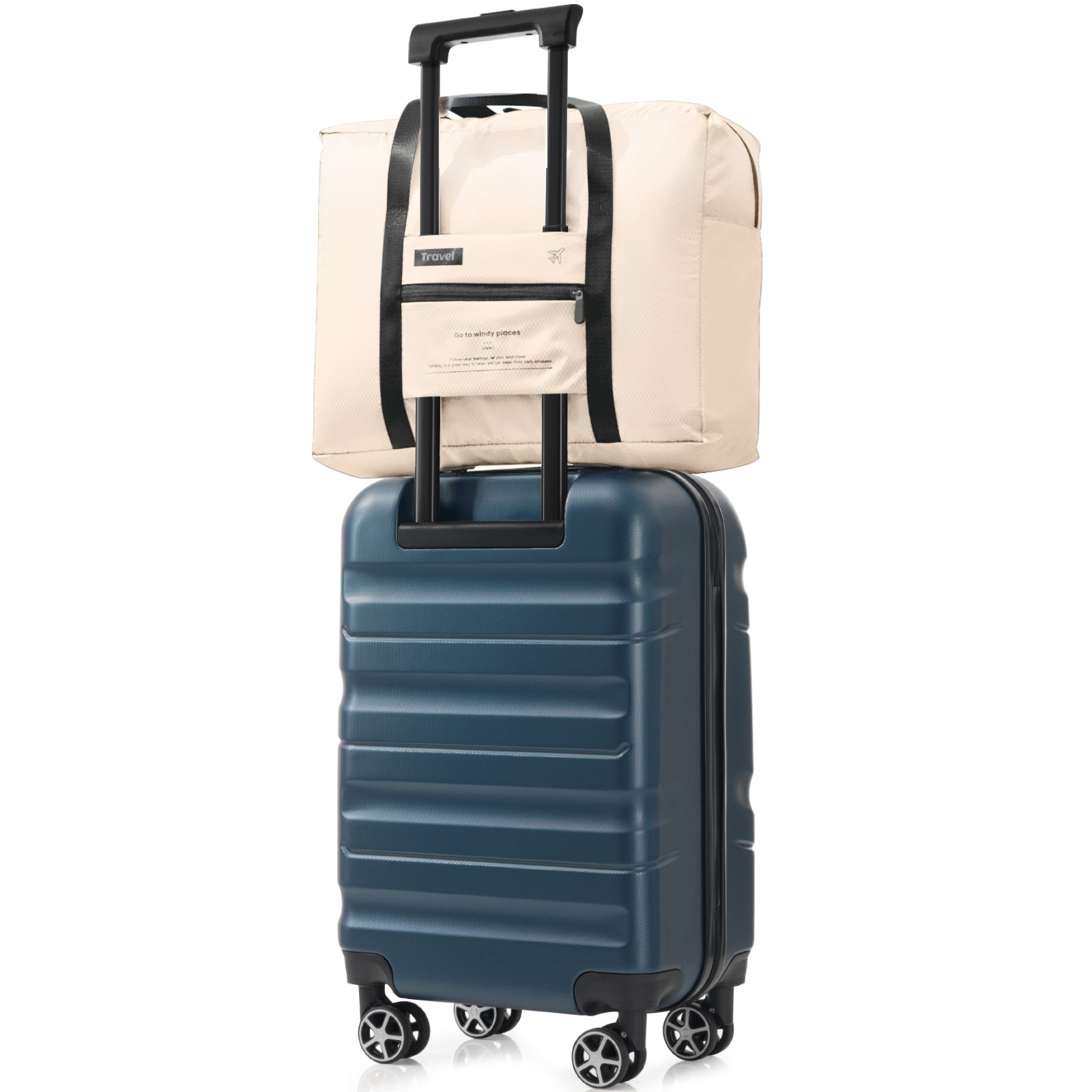 Hardshell ABS Carry-On Luggage with Spinner Wheels