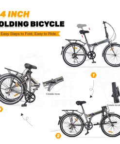 ZUKKA 24" Folding City Bike