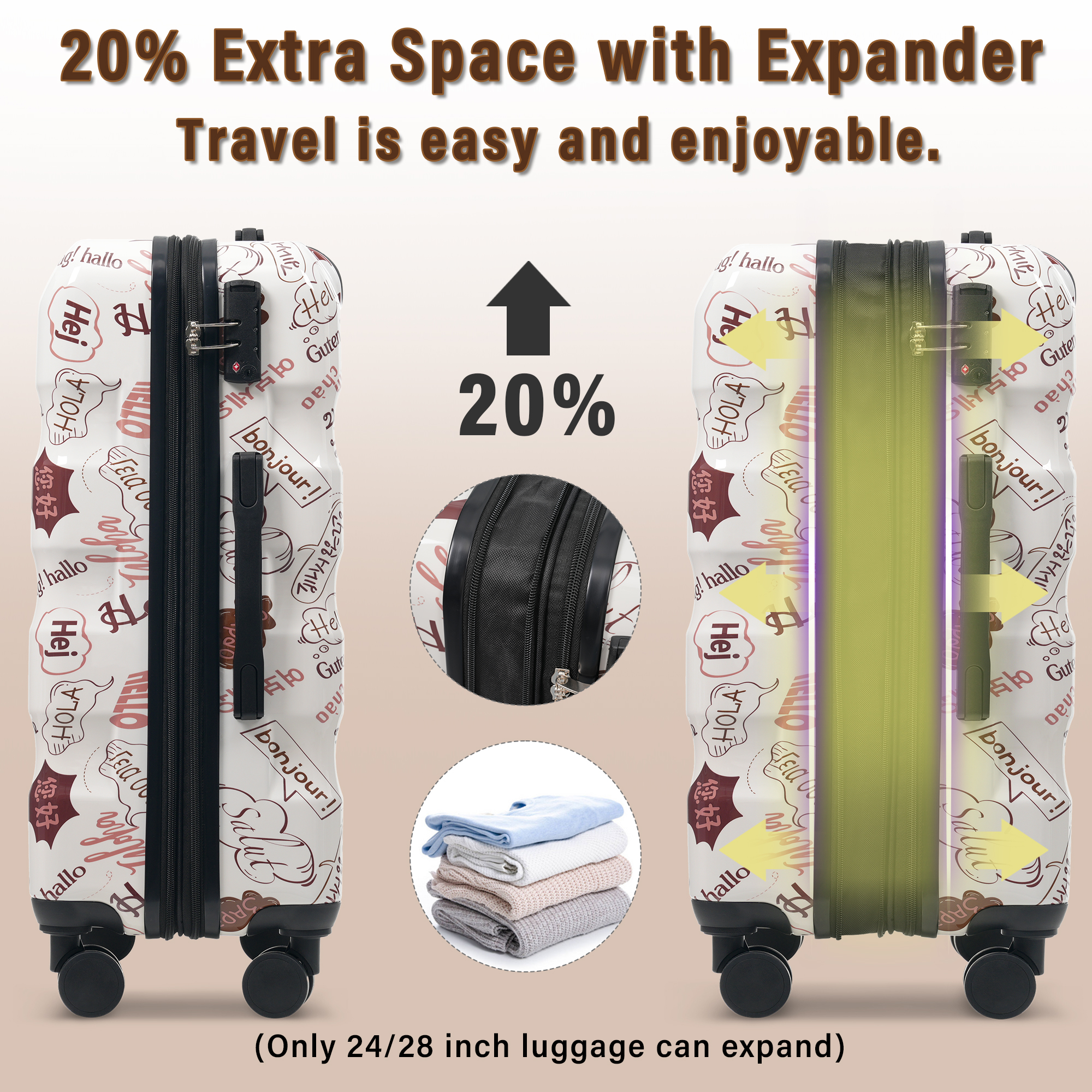 24 Inch Expandable Checked Luggage