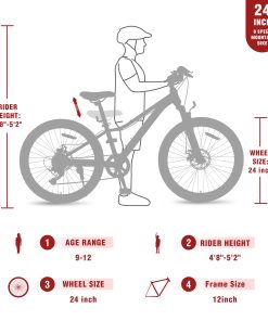 ZUKKA 24 inch Mountain Bike