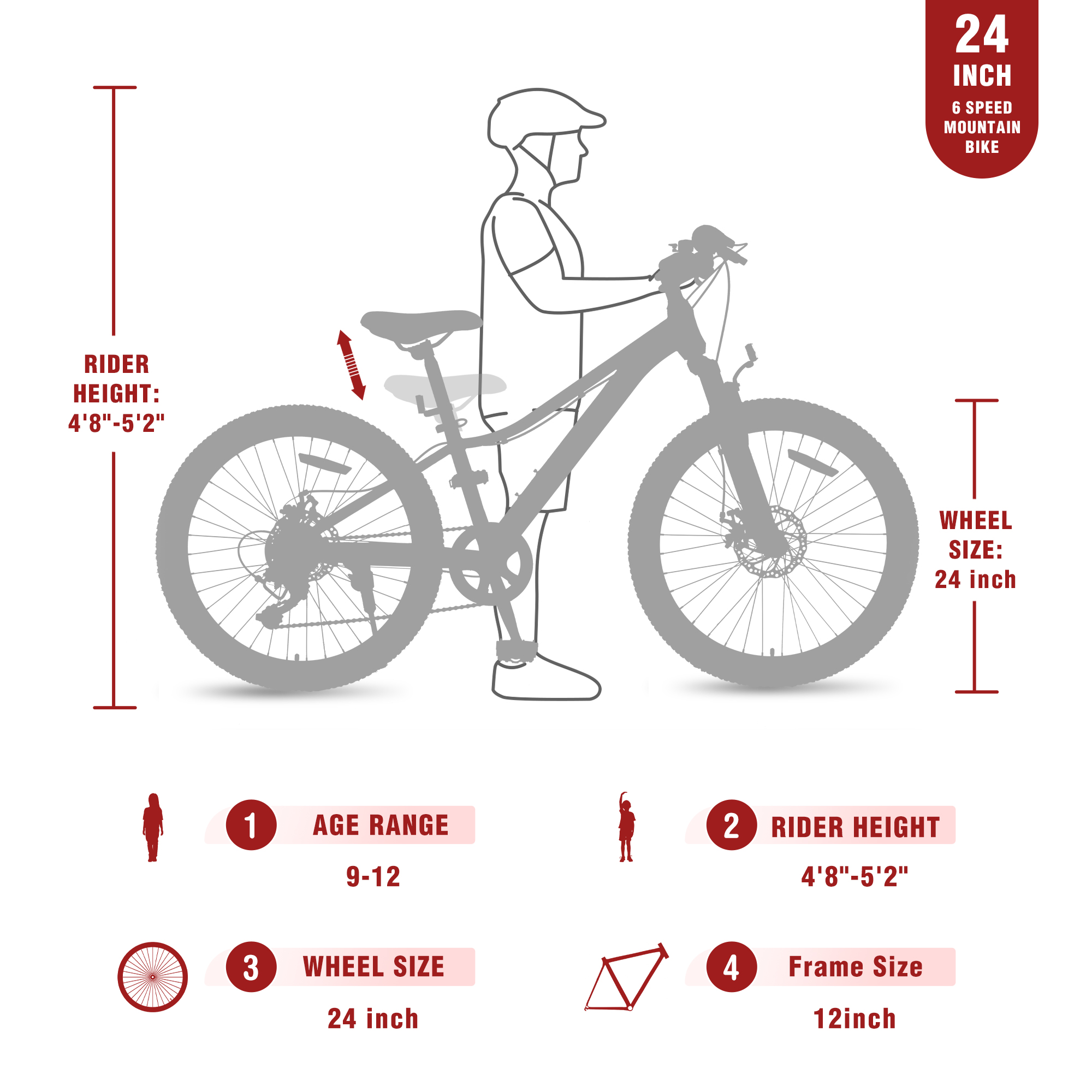 ZUKKA 24 inch Mountain Bike