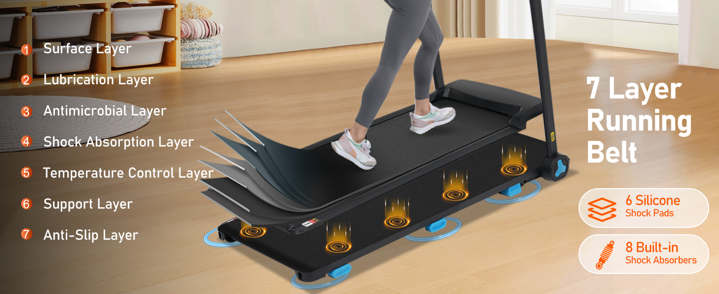 3.0HP Quiet Foldable Treadmills