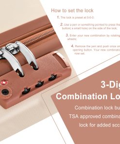 20 Inch 3 Piece Carry On Luggage Set