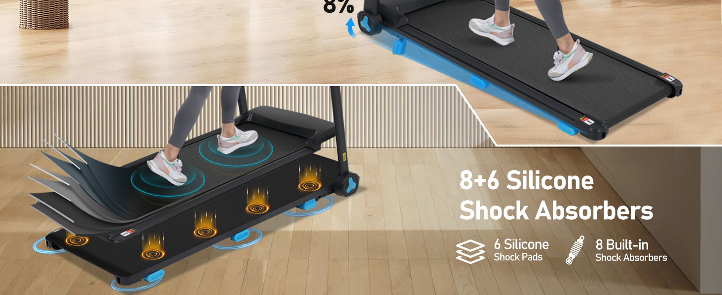 3.0HP Quiet Foldable Treadmills