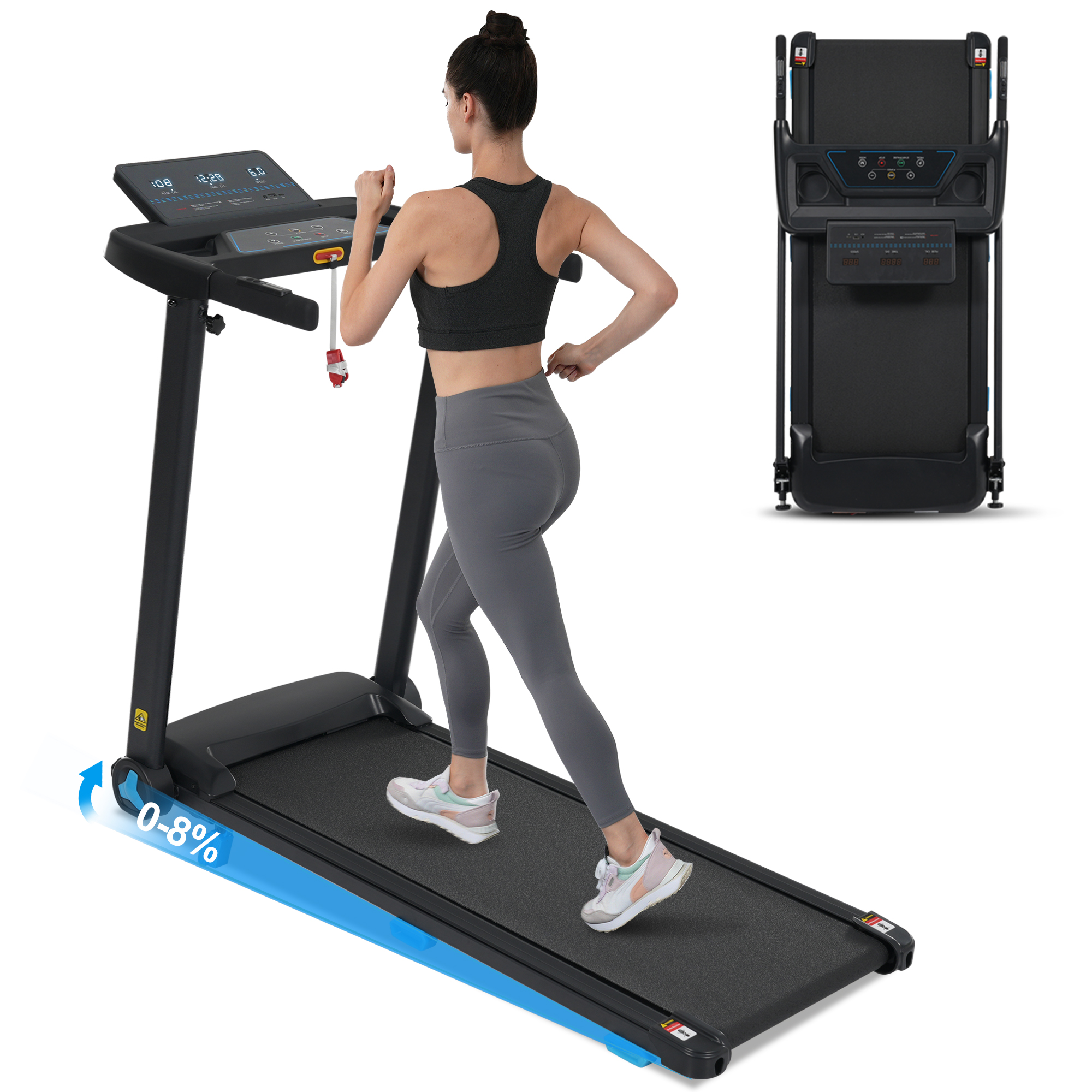3.0HP Quiet Foldable Treadmills