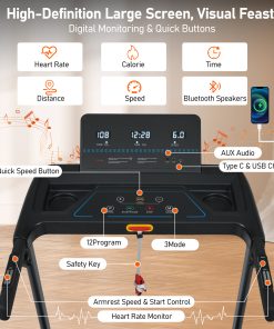 3.0HP Quiet Foldable Treadmills