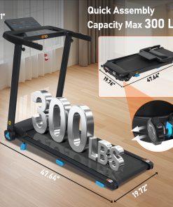 3.0HP Quiet Foldable Treadmills
