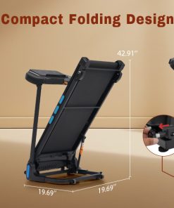 3.5HP Hydraulic System Auto Foldable Treadmill with Incline