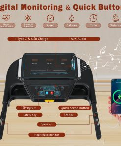 3.5HP Hydraulic System Auto Foldable Treadmill with Incline