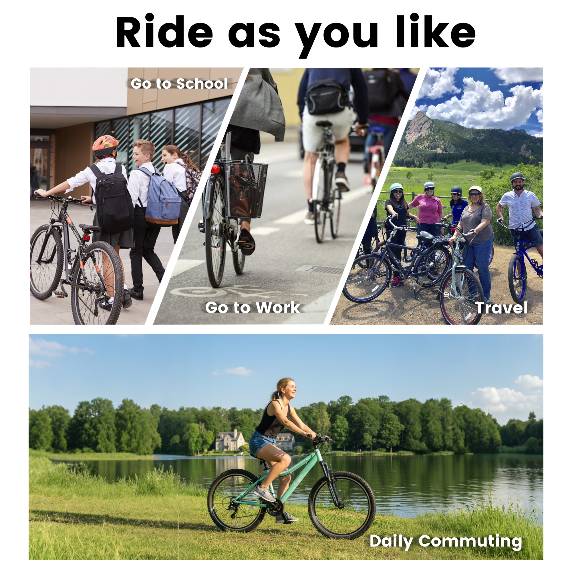 ECARPAT A26208D Mountain Bike 24/26 Inch