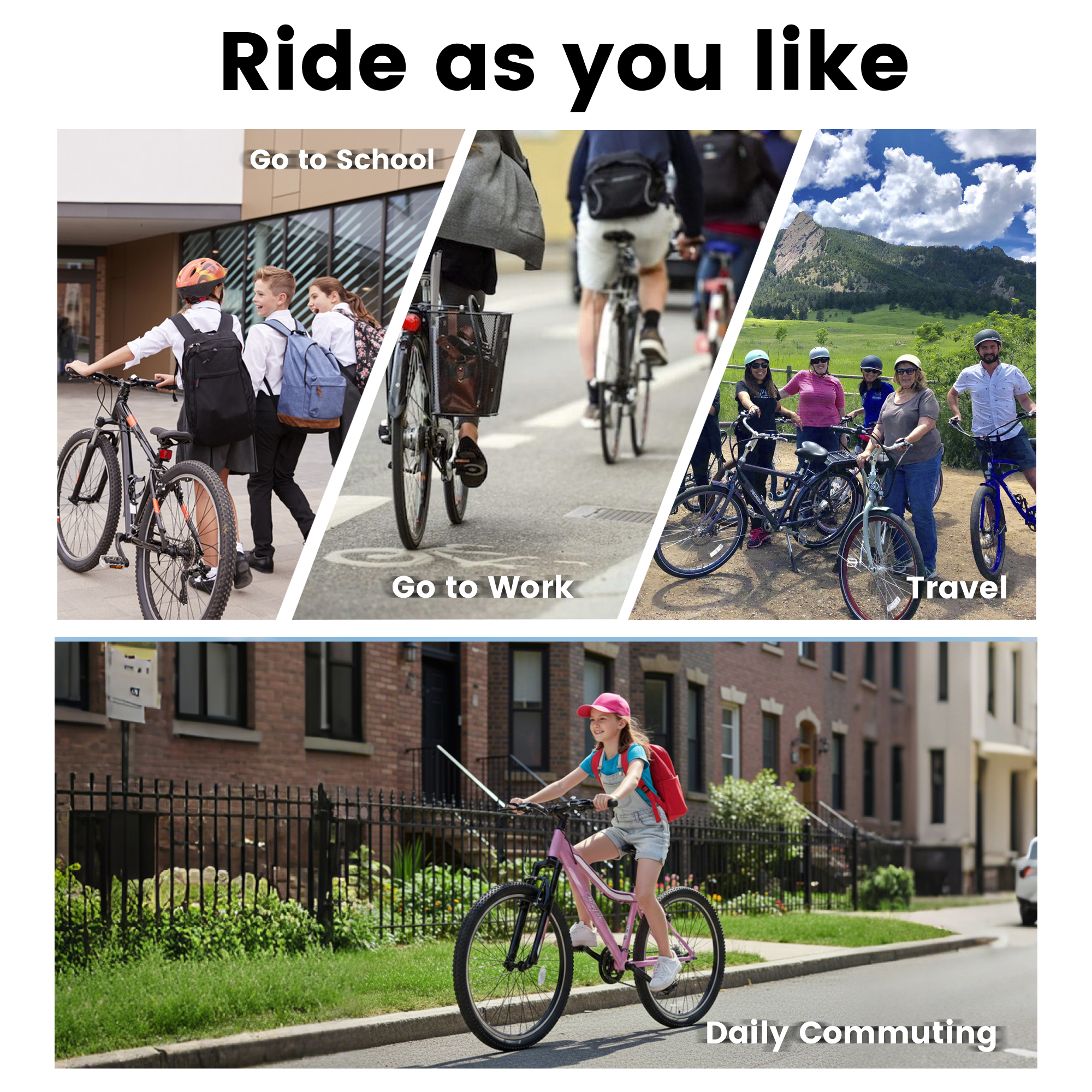 ECARPAT A24208D Mountain Bike 24/26 Inch