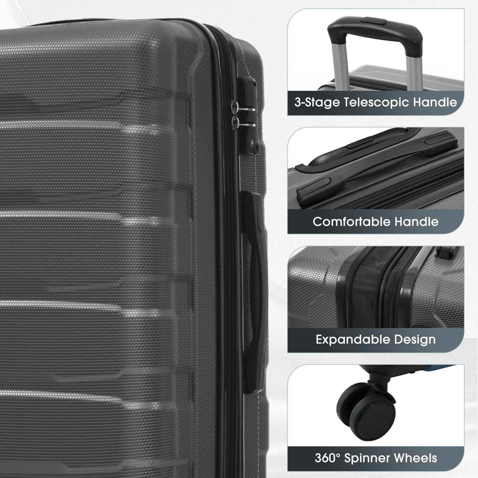 28 Inch Hardshell ABS Checked Luggage